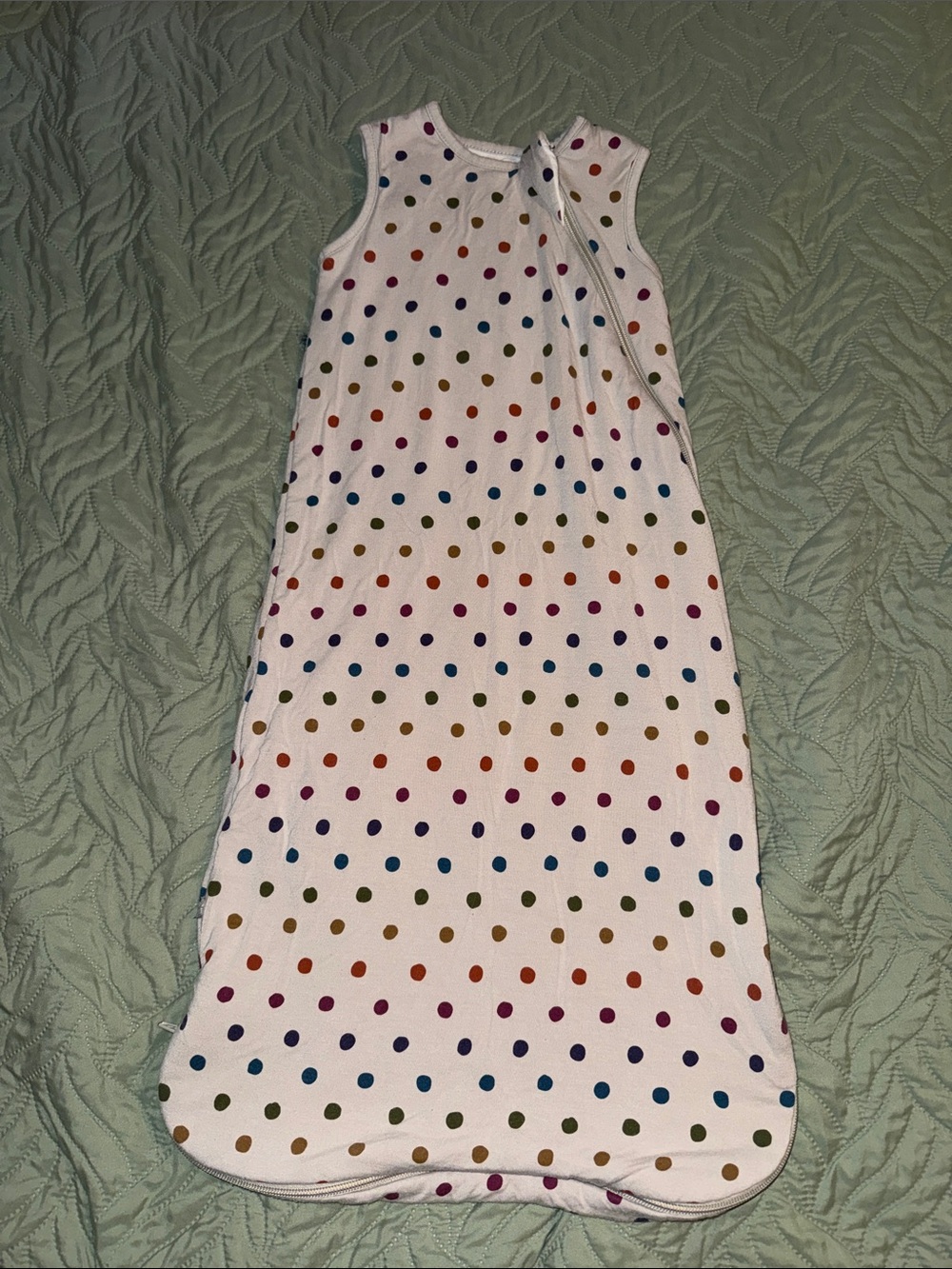 Kyte BABY Greyish Sleeveless Sleep Sack with Multicolor Polka Dots
